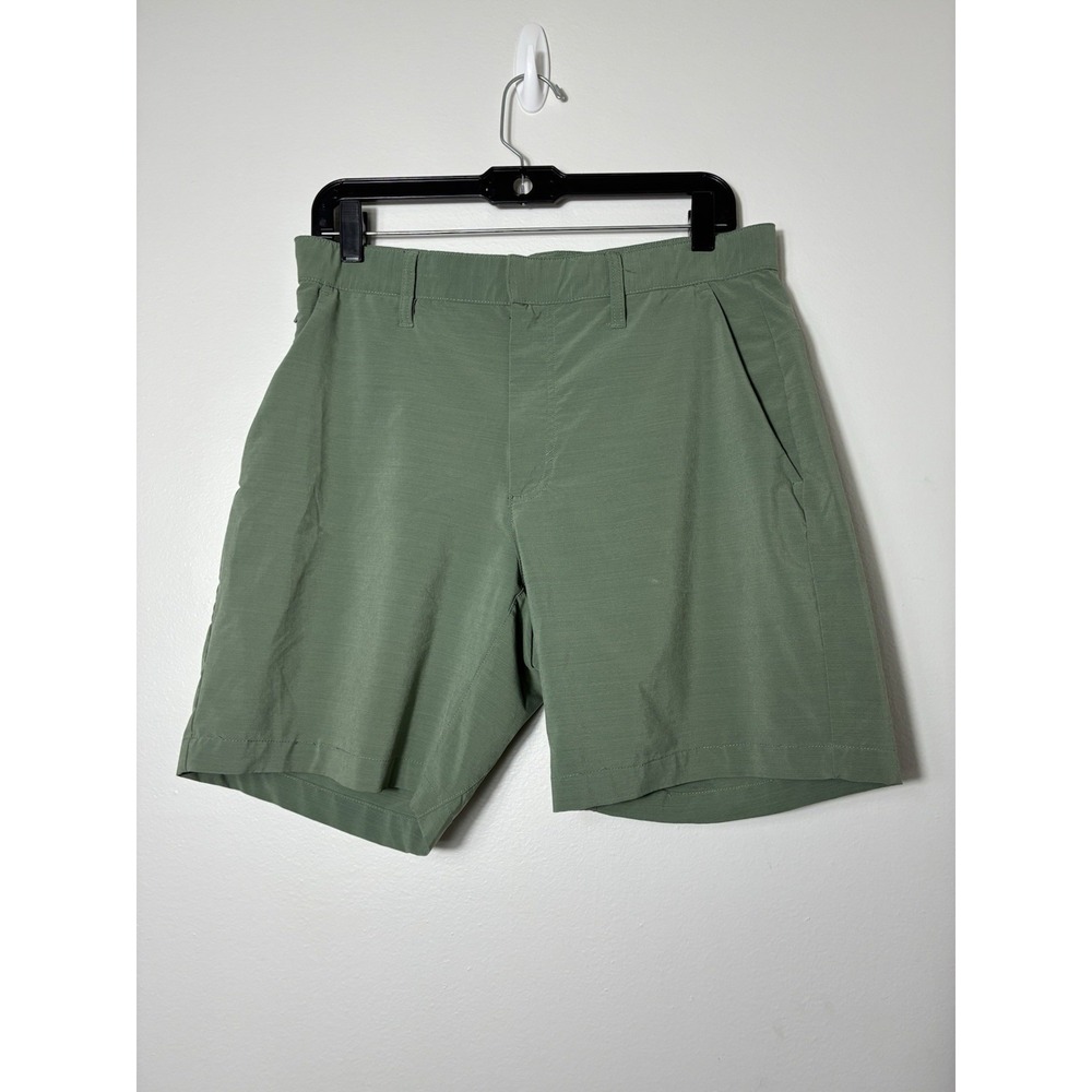 Fabletics Chino Shorts Men's M (32) Green Pockets‎ Golf Preppy 8" Inseam